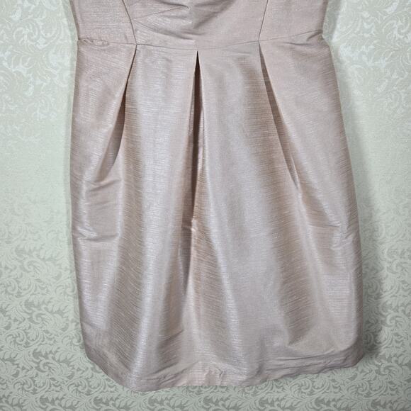 Alfred Sung Dress sz 14 Pearl Pink D574 Cocktail Bridesmaid Shimmer Sample Dress - Picture 5 of 16